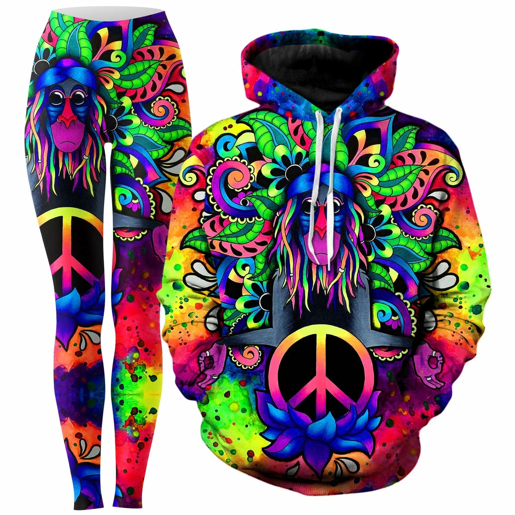 Peace Rafiki Hoodie and Leggings Combo Ready To Ship Peace Rafiki Hoodie And Leggings Combo -iEDM Shop brizbazaar peace rafiki hoodie and leggings combo