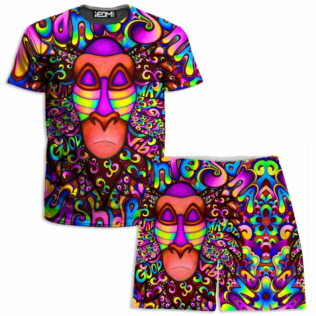 Rafiki Vibes T-Shirt and Shorts Combo Ready To Ship Rafiki Vibes T-Shirt And Shorts Combo -iEDM Shop brizbazaar rafiki vibes t shirt and shorts combo