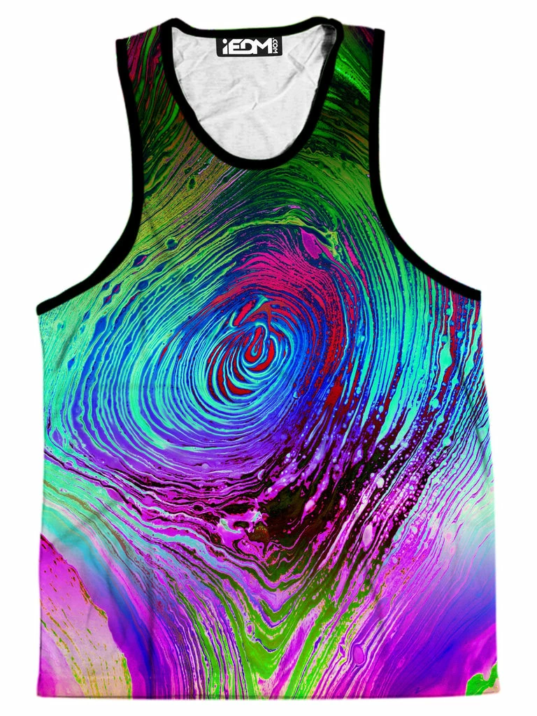 Rainbow Vortex Men's Tank and Shorts Combo Ready To Ship Rainbow Vortex Men's Tank And Shorts Combo -iEDM Shop brizbazaar rainbow vortex men s tank and shorts combo