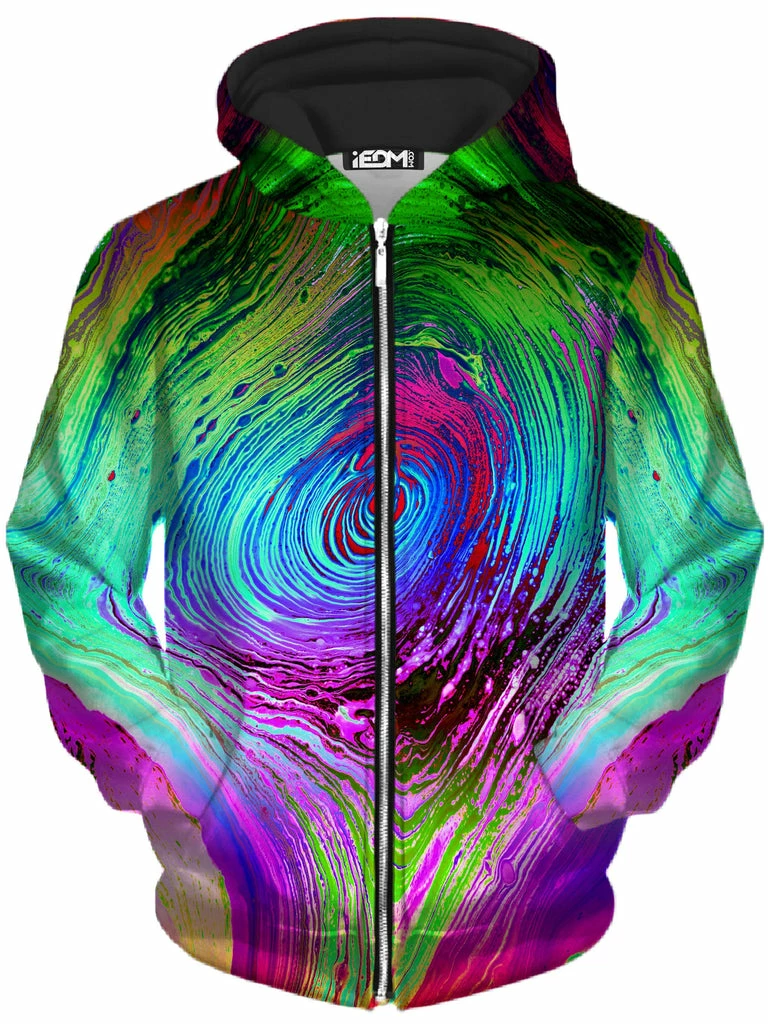 Rainbow Vortex Unisex Zip-Up Hoodie T6 Rainbow Vortex Unisex Zip-Up Hoodie -iEDM Shop brizbazaar rainbow vortex unisex zip up hoodie