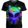 T6 Splatter Alien Men's T-Shirt -iEDM Shop brizbazaar splatter alien men s t shirt 4423699824715 1024x1024