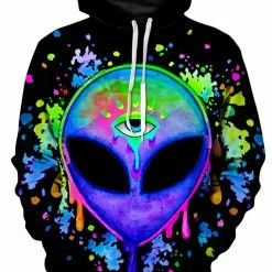 T6 Splatter Alien Unisex Hoodie