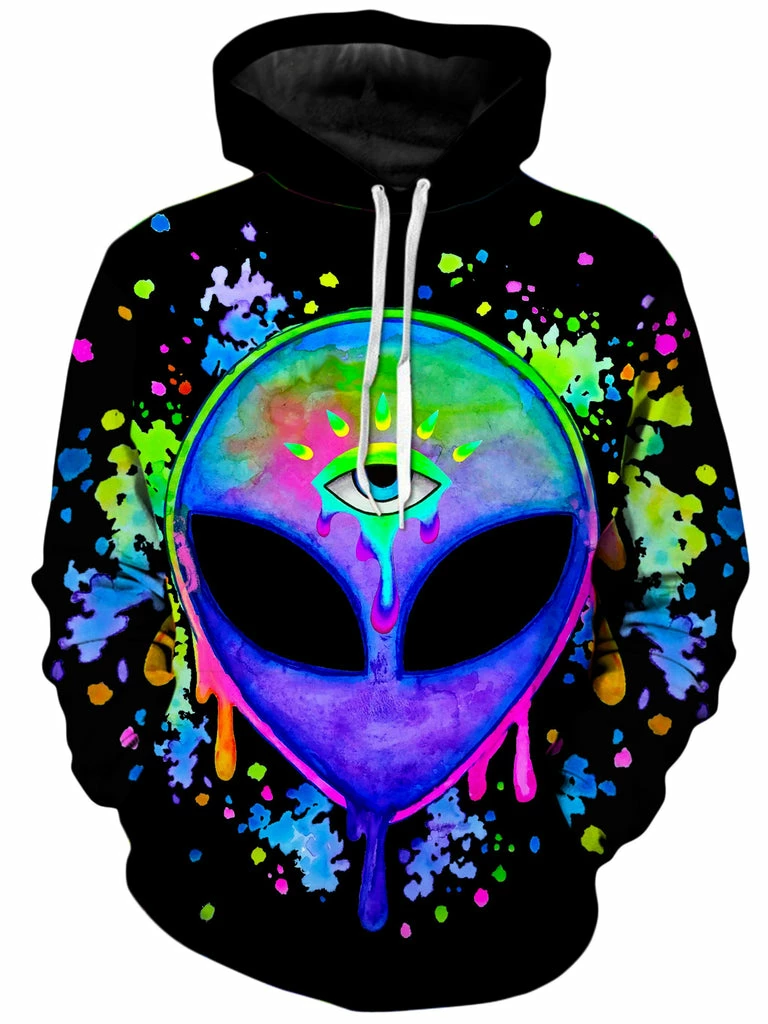 Splatter Alien Unisex Hoodie T6 Splatter Alien Unisex Hoodie -iEDM Shop brizbazaar splatter alien unisex hoodie