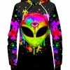 T6 Splatter Alien Yellow Hoodie Dress