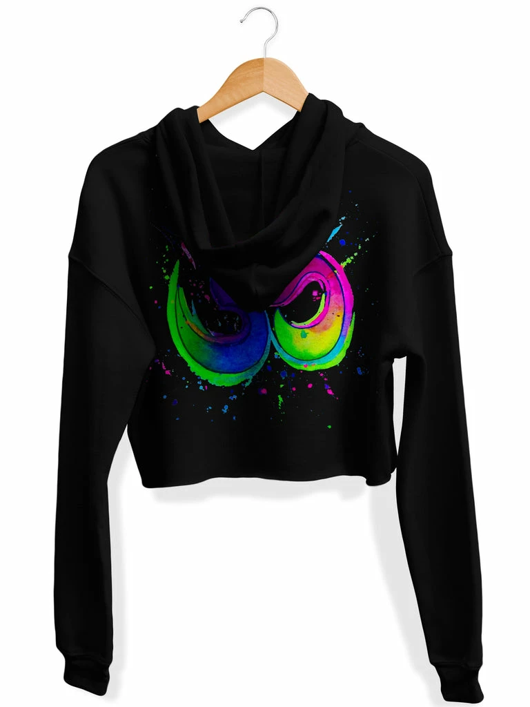 Splatter Ohm Fleece Crop Hoodie T6 Splatter Ohm Fleece Crop Hoodie -iEDM Shop brizbazaar splatter ohm fleece crop hoodie
