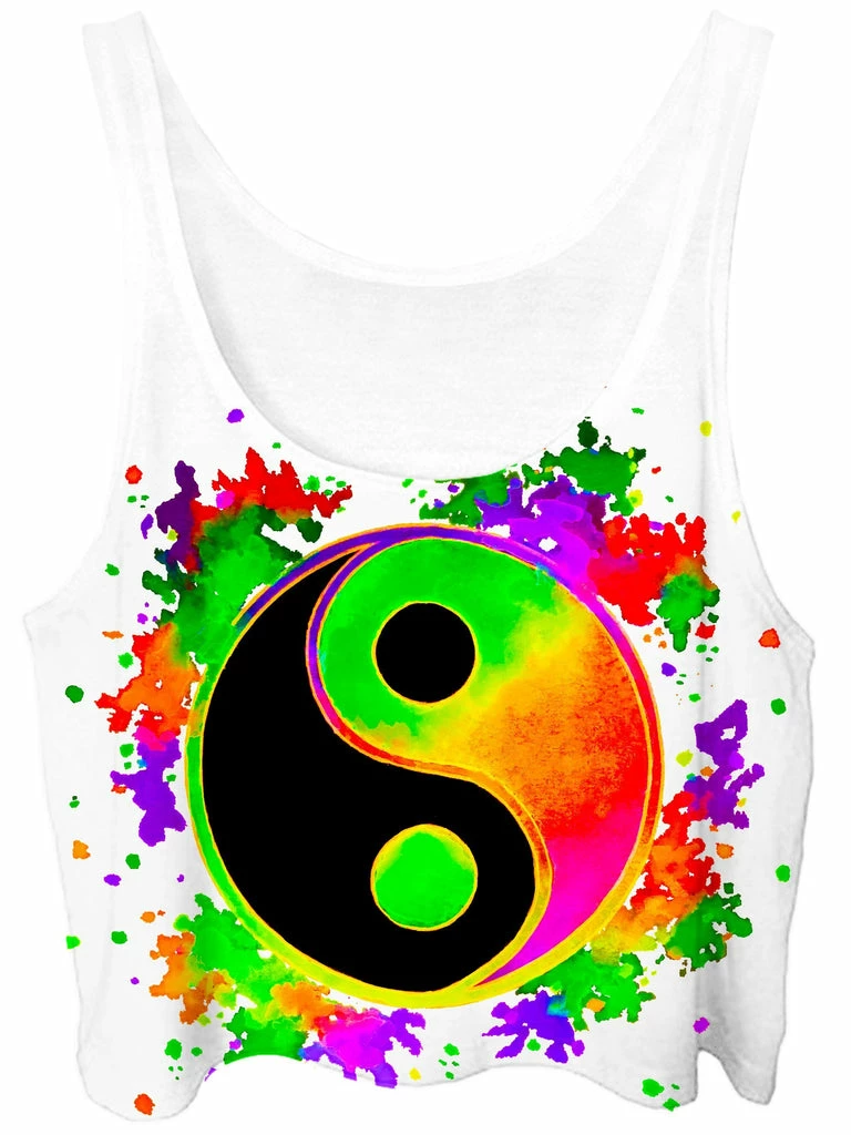 Splatter Yin Yang 2 Crop Top T6 Splatter Yin Yang 2 Crop Top -iEDM Shop brizbazaar splatter yin yang 2 crop top