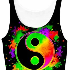 T6 Splatter Yin Yang 2 Crop Top