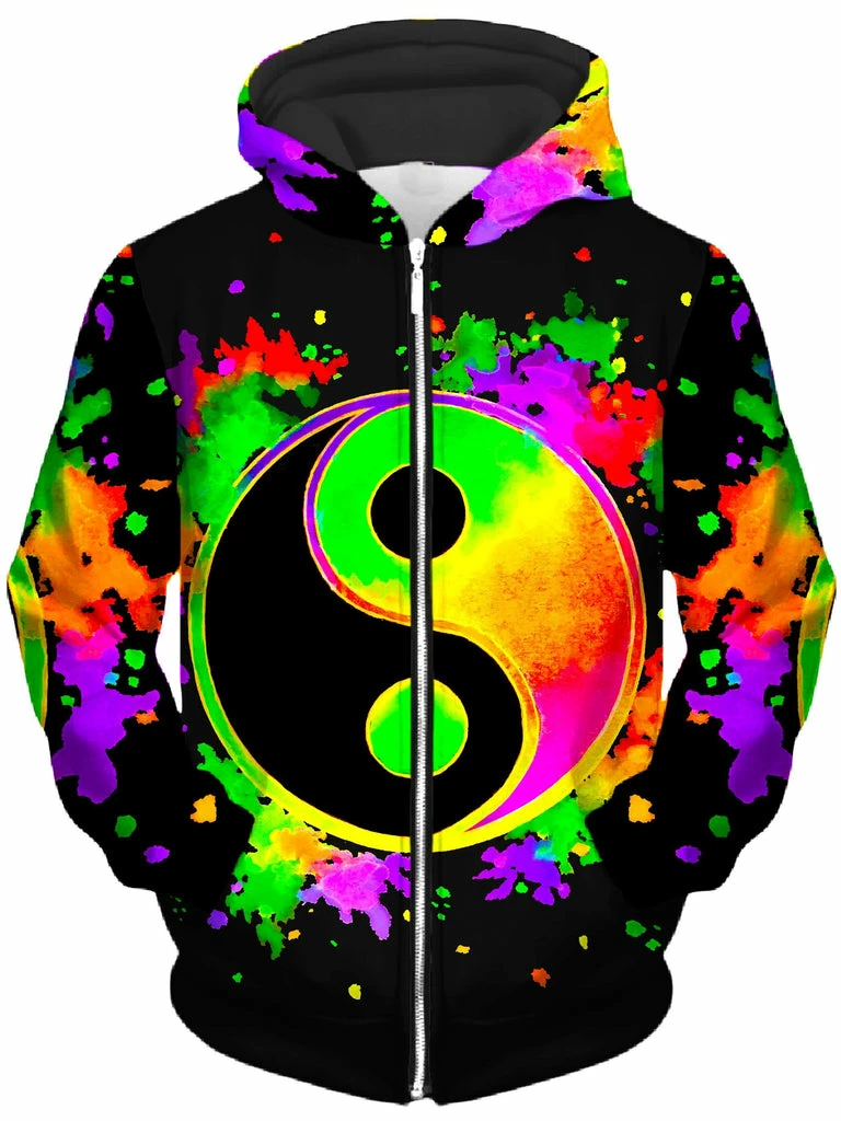 Splatter Yin Yang 2 Unisex Zip-Up Hoodie T6 Splatter Yin Yang 2 Unisex Zip-Up Hoodie -iEDM Shop brizbazaar splatter yin yang 2 unisex zip up hoodie