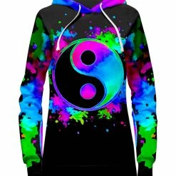 T6 Splatter Yin Yang 3 Hoodie Dress