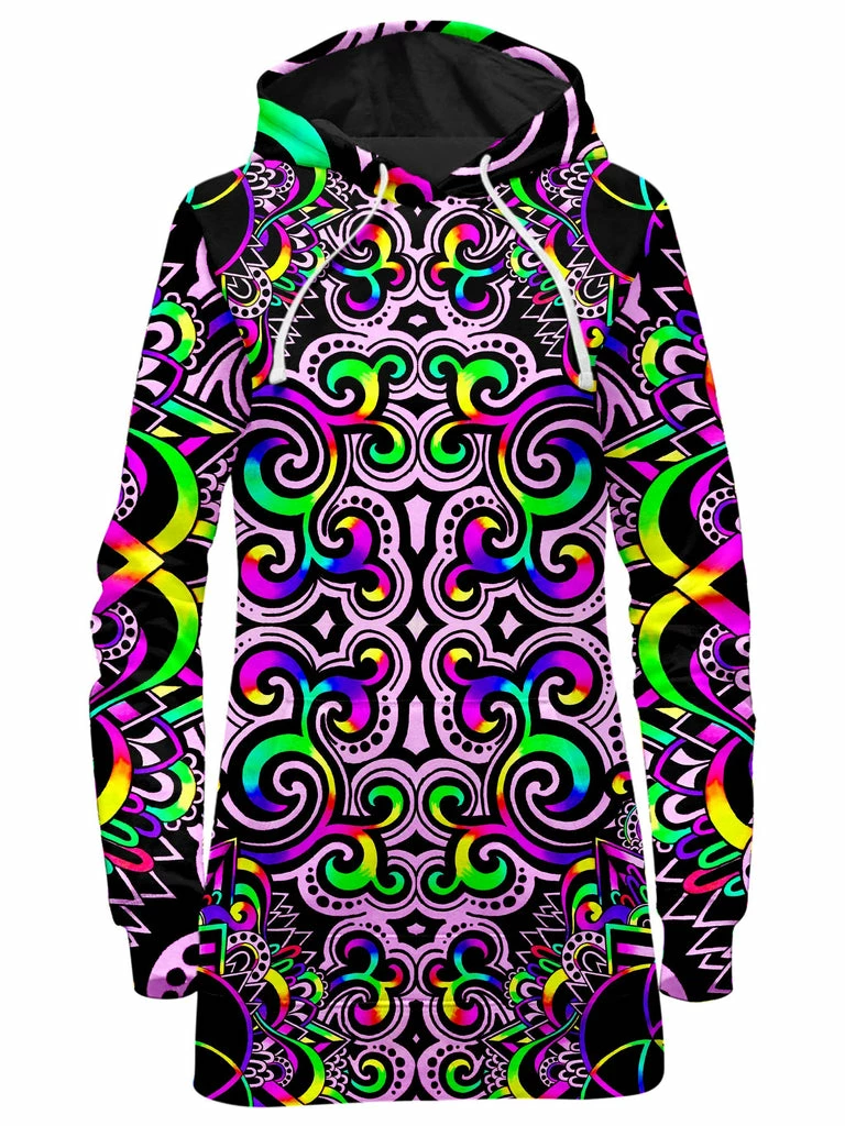 White Doodle Magic Hoodie Dress T6 White Doodle Magic Hoodie Dress -iEDM Shop brizbazaar white doodle magic hoodie dress