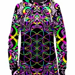 T6 White Doodle Magic V2 Hoodie Dress