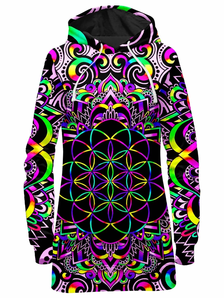 White Doodle Magic V2 Hoodie Dress T6 White Doodle Magic V2 Hoodie Dress -iEDM Shop brizbazaar white doodle magic v2 hoodie dress