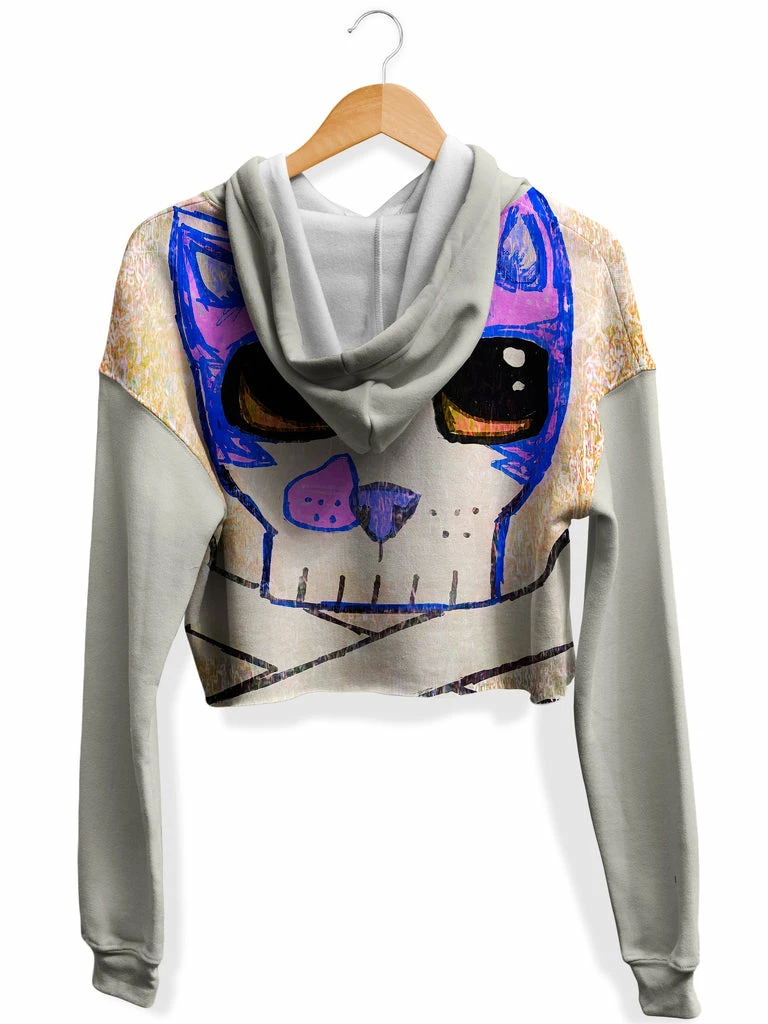 Aerro Blue Fleece Crop Hoodie T6 Aerro Blue Fleece Crop Hoodie -iEDM Shop crazykona aerro blue fleece crop hoodie