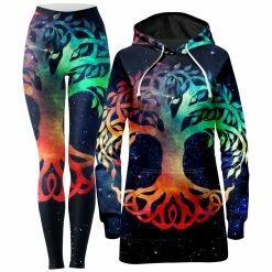 Ready To Ship Tree Of Life Hoodie Dress And Leggings Combo