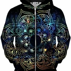 T6 Galaxy Mandala Unisex Zip-Up Hoodie