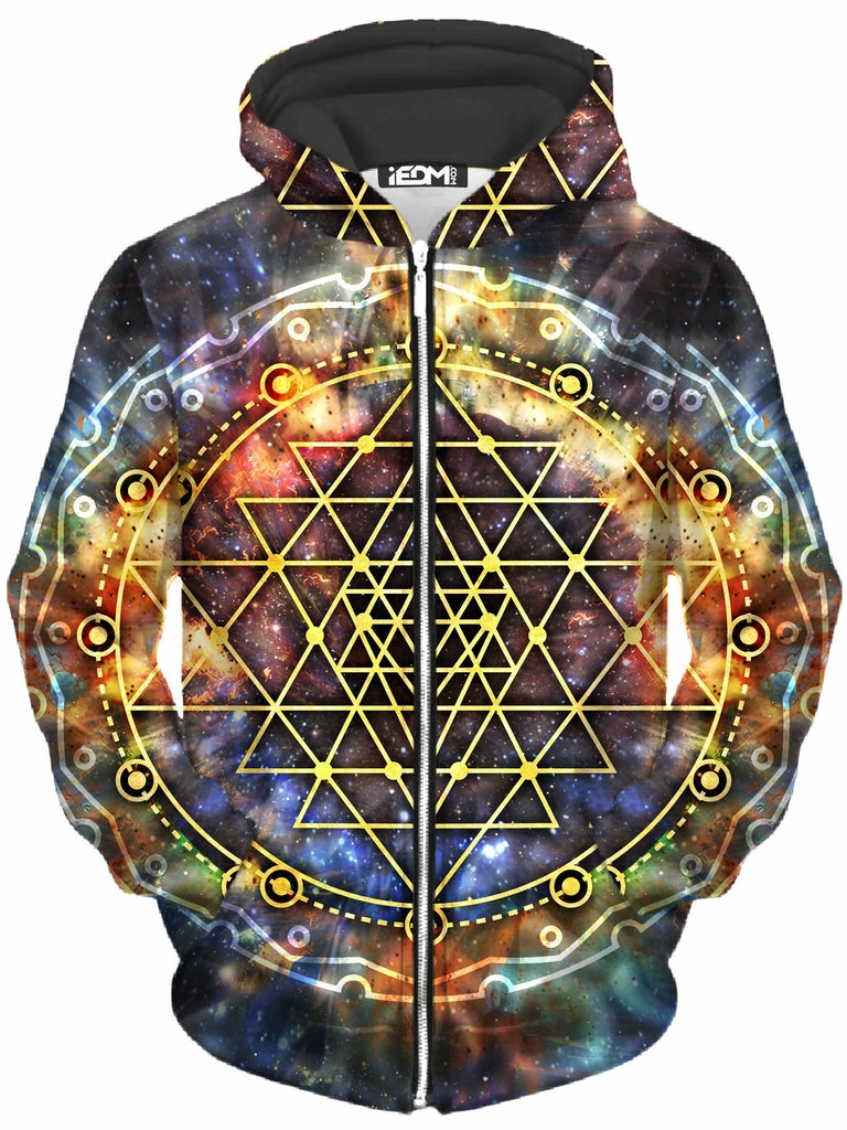 Yantra Mandala Unisex Zip-Up Hoodie T6 Yantra Mandala Unisex Zip-Up Hoodie -iEDM Shop mcashe spiritual art yantra mandala unisex zip up hoodie