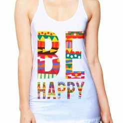 On Cue Apparel Be Happy Women's Tank Top