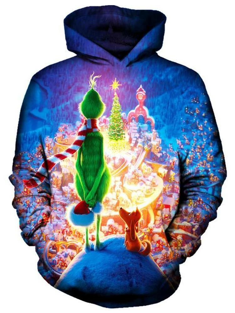 Christmas Grinch Ugly Unisex Hoodie T6 Christmas Grinch Ugly Unisex Hoodie -iEDM Shop on cue apparel christmas grinch ugly hoodie