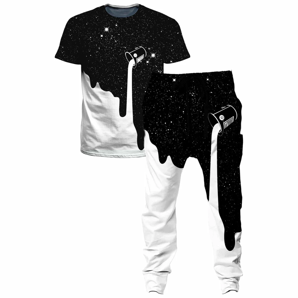 Dripping Space T-Shirt and Joggers Combo Ready To Ship Dripping Space T-Shirt And Joggers Combo -iEDM Shop on cue apparel dripping space t shirt and joggers combo