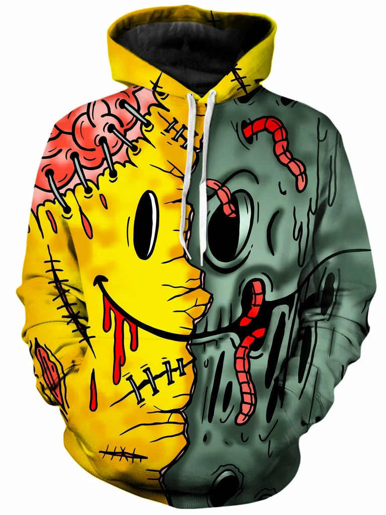Emoji Zombie Unisex Hoodie T6 Emoji Zombie Unisex Hoodie -iEDM Shop on cue apparel emoji zombie hoodie