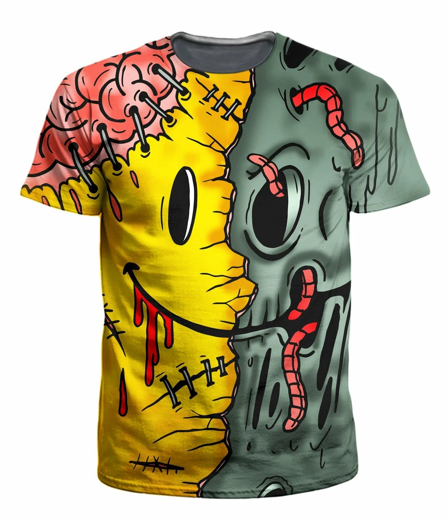 Emoji Zombie Men's T-Shirt T6 Emoji Zombie Men's T-Shirt -iEDM Shop on cue apparel emoji zombie men s t shirt