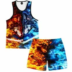 Ready To Ship Fire And Ice Tank And Shorts Combo