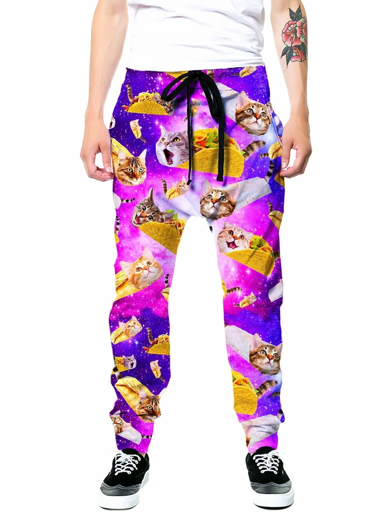 Tacos and Cats Purple Joggers T6 Tacos And Cats Purple Joggers -iEDM Shop on cue apparel tacos and cats purple joggers