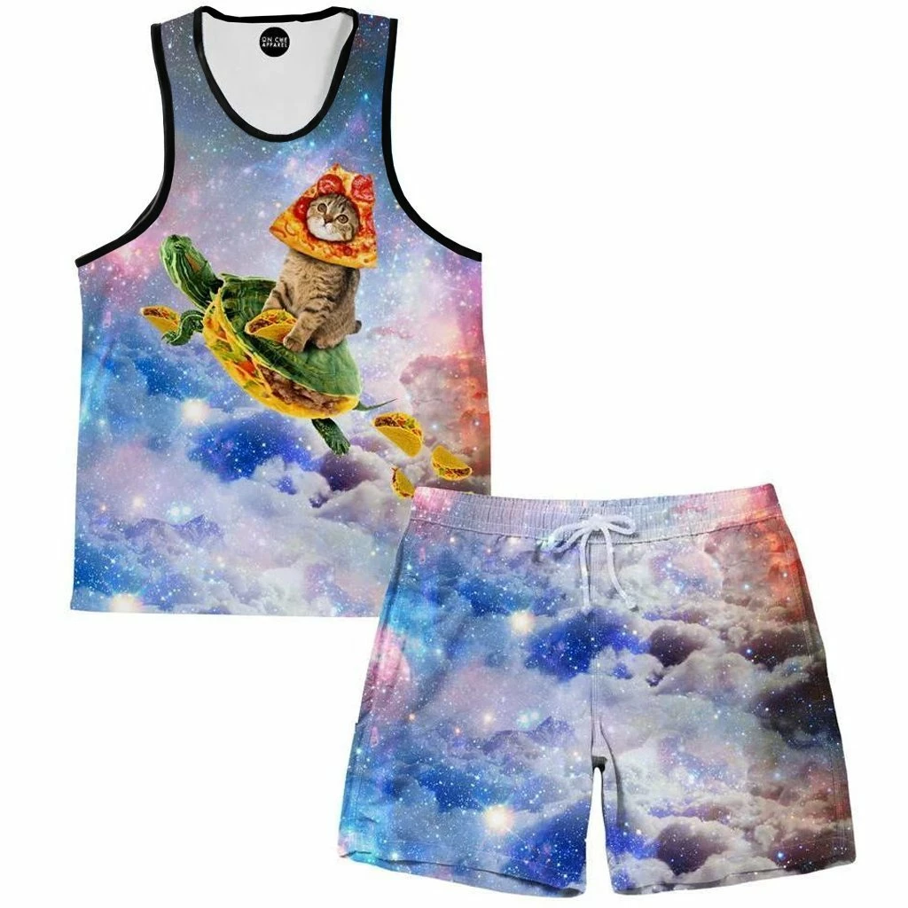 Turtle Taco Tank and Shorts Combo Ready To Ship Turtle Taco Tank And Shorts Combo -iEDM Shop on cue apparel turtle taco tank and shorts combo