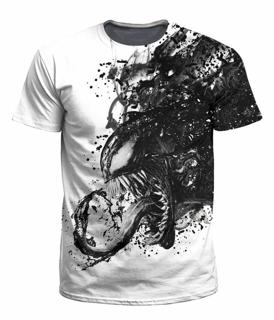 Ready To Ship Venom BW T-Shirt And Shorts Combo 4 Ready To Ship Venom BW T-Shirt And Shorts Combo - Image 2
