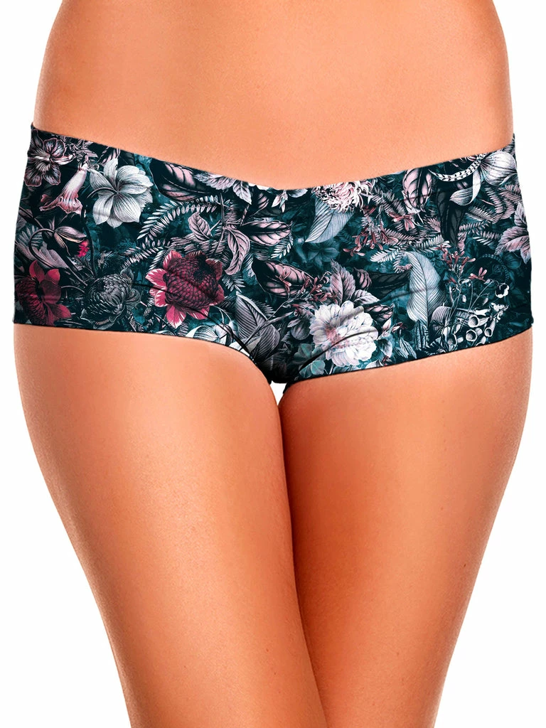 Blue Garden Crop Top and Booty Shorts Combo Ready To Ship Blue Garden Crop Top And Booty Shorts Combo -iEDM Shop riza peker blue garden crop top and booty shorts combo