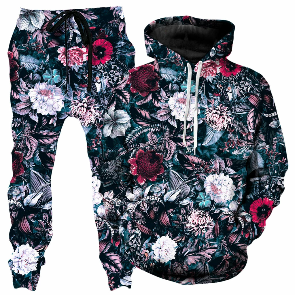 Ready To Ship Blue Garden Hoodie And Joggers Combo