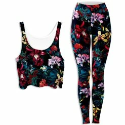 Ready To Ship Dark Path Crop Top And Leggings Combo