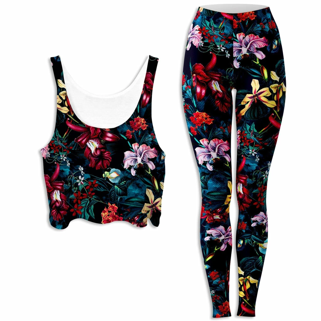 Ready To Ship Dark Path Crop Top And Leggings Combo