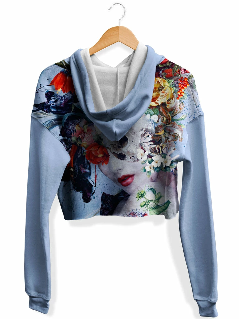 T6 Dark Queen Fleece Crop Hoodie - Image 2