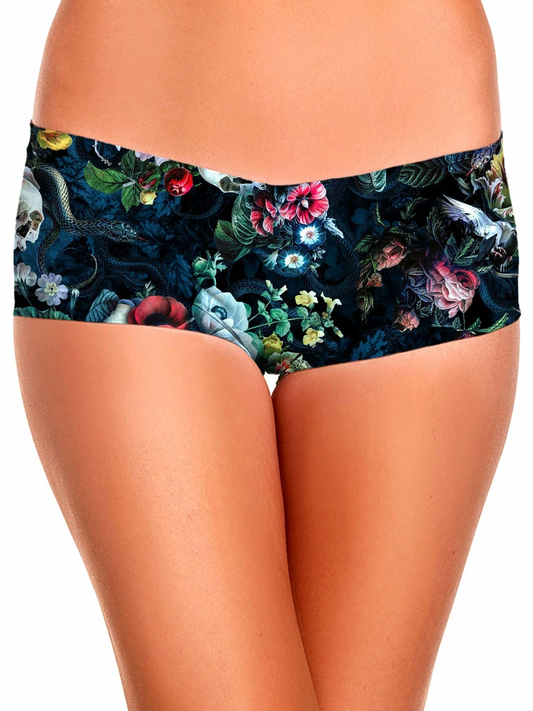 Dark Splendor Crop Top and Booty Shorts Combo Ready To Ship Dark Splendor Crop Top And Booty Shorts Combo -iEDM Shop riza peker dark splendor crop top and booty shorts combo