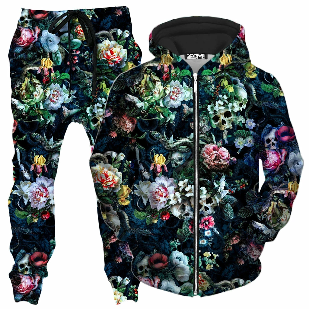 Ready To Ship Dark Splendor Zip-Up Hoodie And Joggers Combo