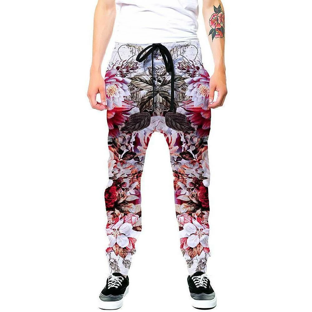 Ready To Ship Floral Skull Hoodie And Joggers Combo - Image 3