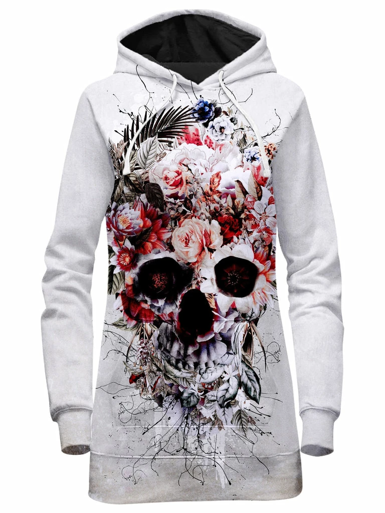 T6 Floral Skull Hoodie Dress 3 T6 Floral Skull Hoodie Dress
