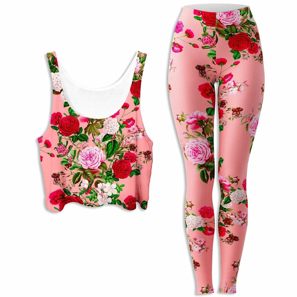 Ready To Ship Pastel Crop Top And Leggings Combo