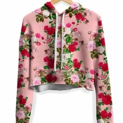 T6 Pastel Fleece Crop Hoodie