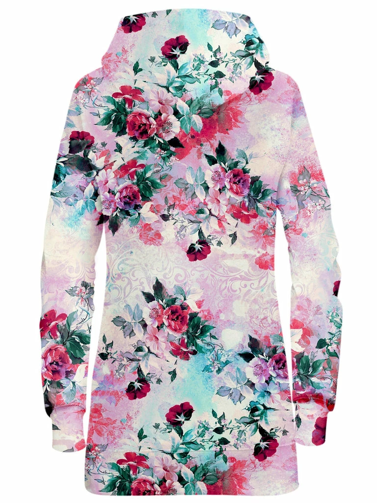 Pink Floral Hoodie Dress T6 Pink Floral Hoodie Dress -iEDM Shop riza peker pink floral hoodie dress