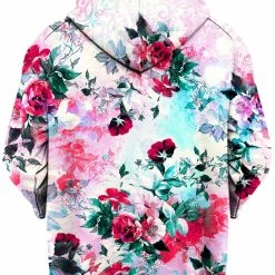 T6 Pink Floral Unisex Hoodie -iEDM Shop riza peker pink floral unisex hoodie 4233191194699 1024x1024