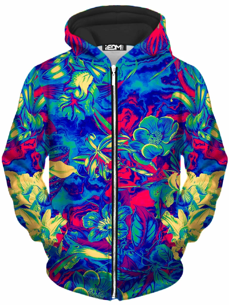 Poisonous Flowers Unisex Zip-Up Hoodie T6 Poisonous Flowers Unisex Zip-Up Hoodie -iEDM Shop riza peker poisonous flowers unisex zip up hoodie