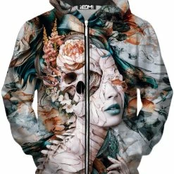 T6 Queen Of Snakes Unisex Zip-Up Hoodie