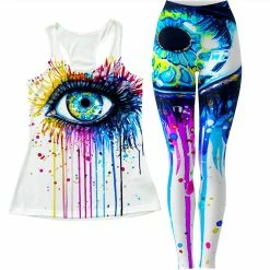 Ready To Ship Eyecopi Kopie Women's Tank And Leggings Combo