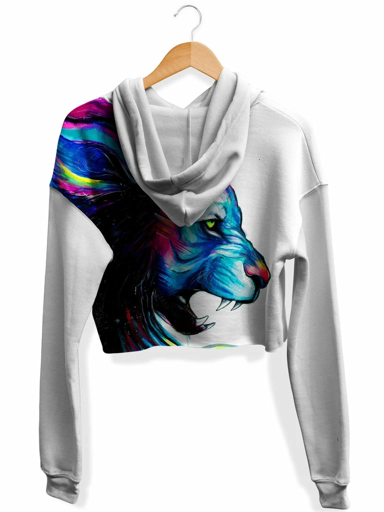 Lion Color Fleece Crop Hoodie T6 Lion Color Fleece Crop Hoodie -iEDM Shop svenja jodicke lion color fleece crop hoodie