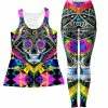Ready To Ship Suger Skull Women's Tank And Leggings Combo