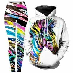 Ready To Ship Zebra Bunt Hoodie And Leggings Combo